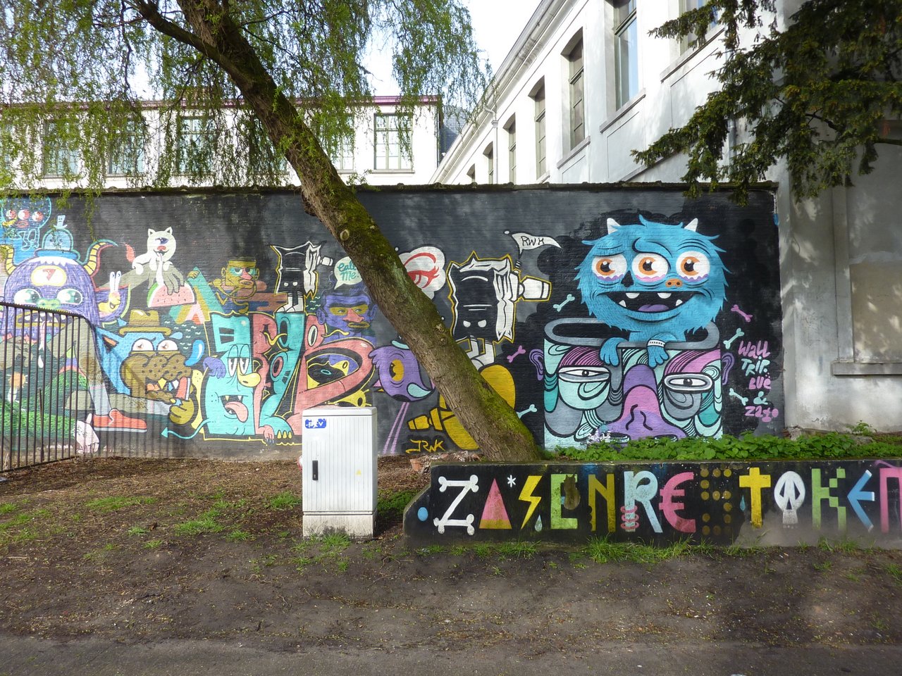 Street art e Graffiti di Gent: bue the warrior