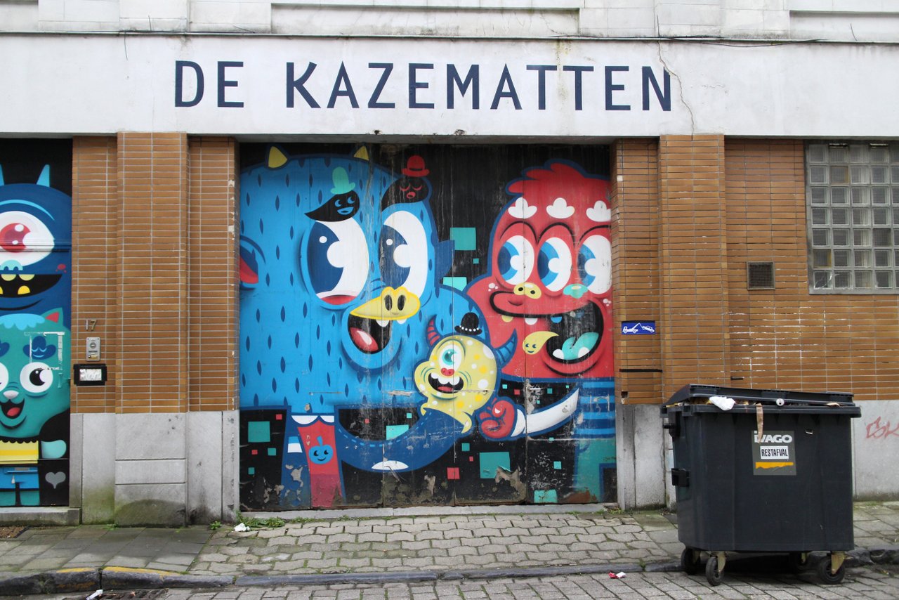 Street art e Graffiti di Gent: Bue the Warrior - De Kazematten