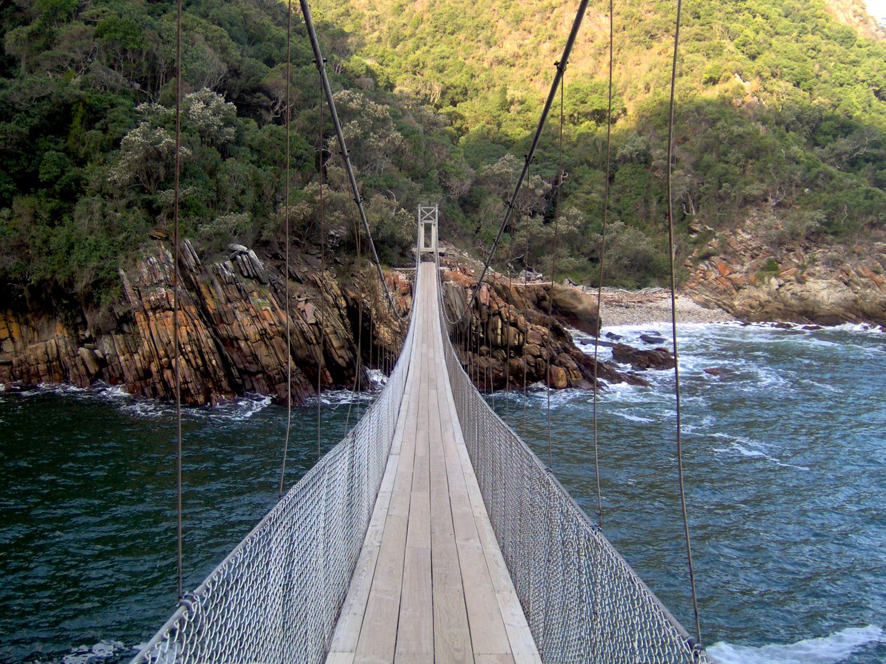 sudafrica itinerario: Ponte tibetano al Tsitsikamma National Park