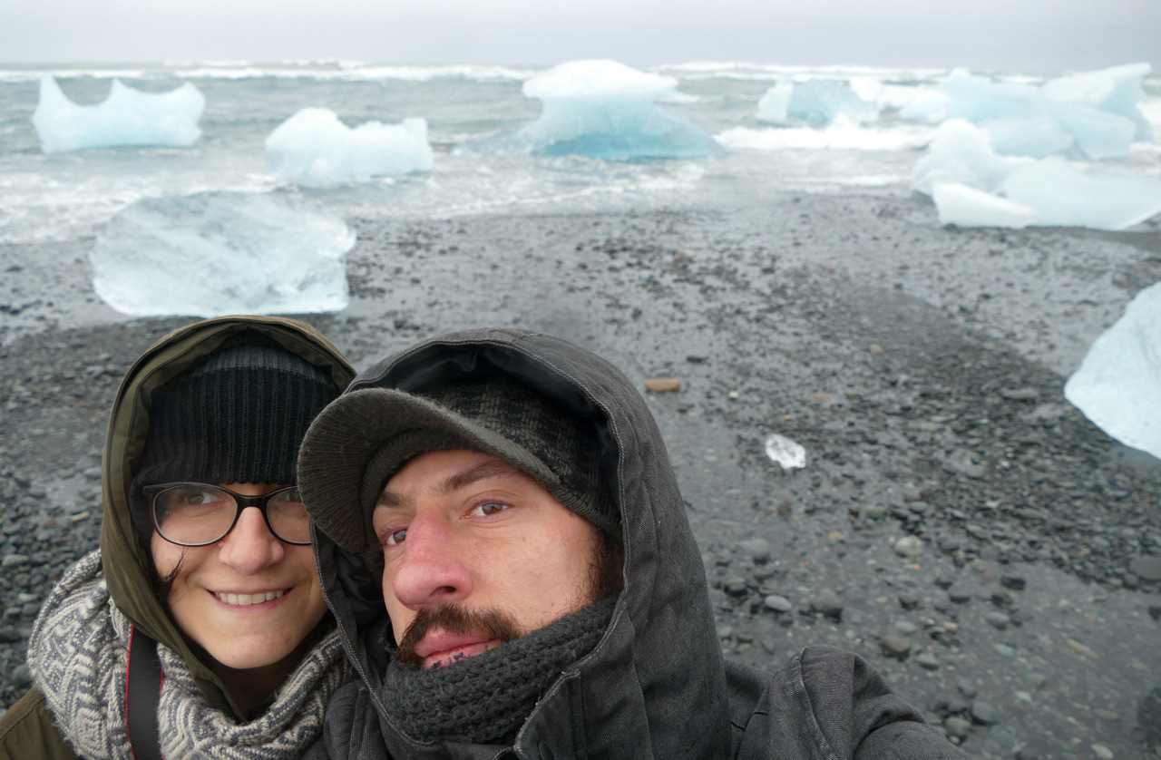 laguna di jokulsarlon: marco e paola